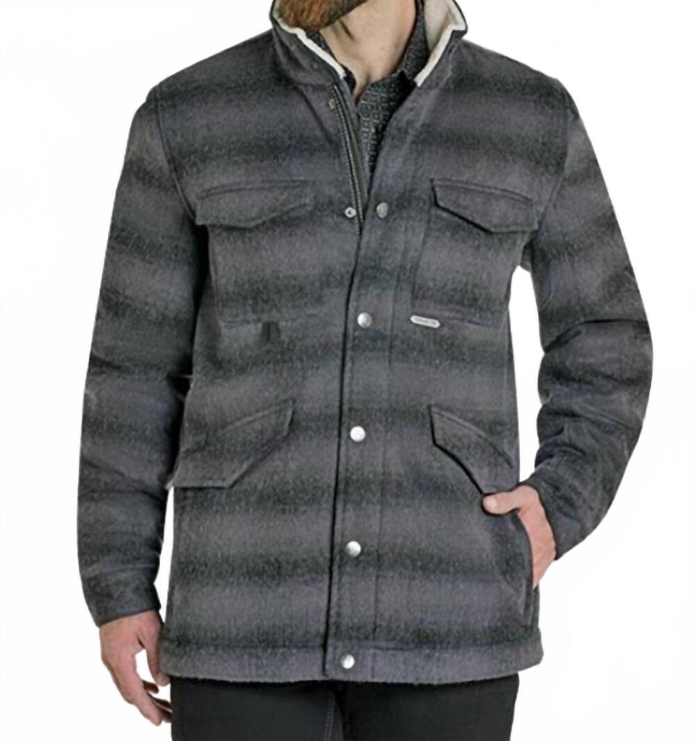 NEW POWDER RIVER aztec jacquard arizona coat in black